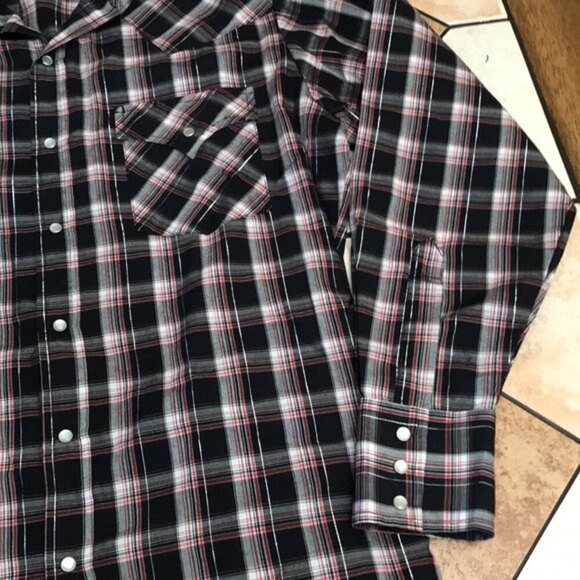 Ely cattleman western pearl snap button down shirt size medium - Picture 2 of 9